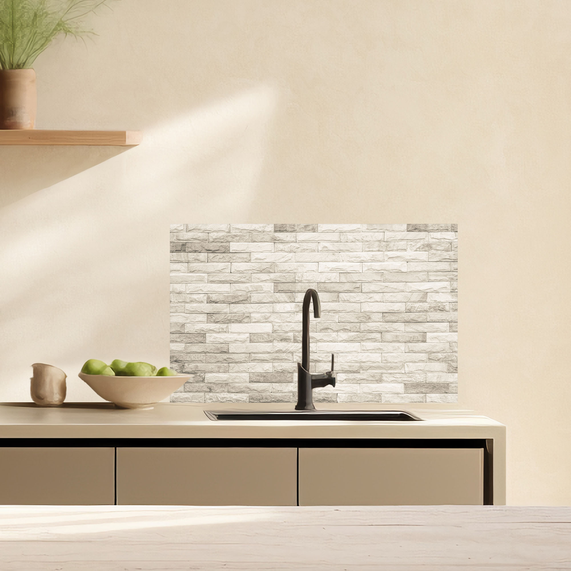 Lupia Pannello Paraschizzi Schienale Cucina stampato MATTONI WHITE - Foto 15 di 42