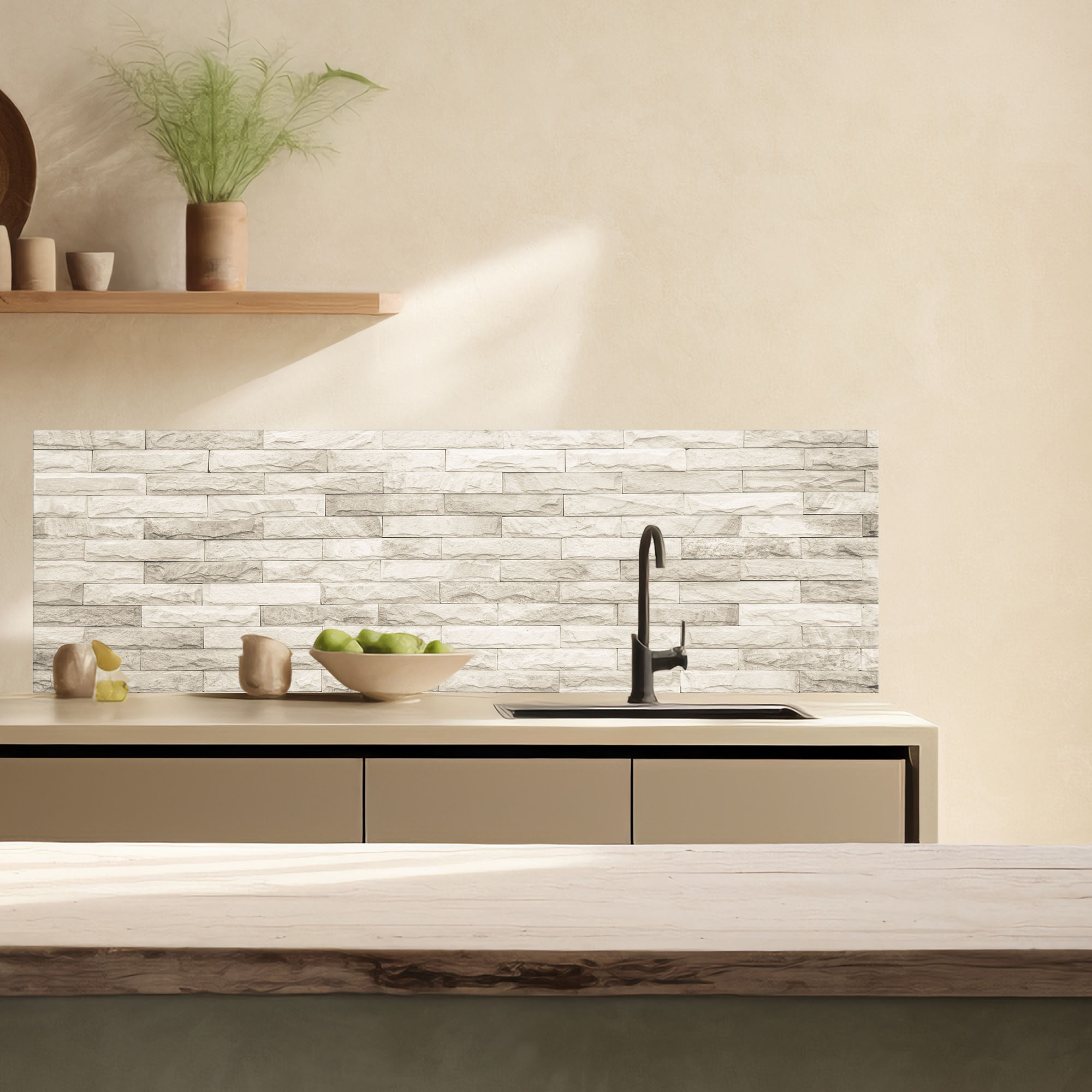 Lupia Pannello Paraschizzi Schienale Cucina stampato MATTONI WHITE - Foto 27 di 42