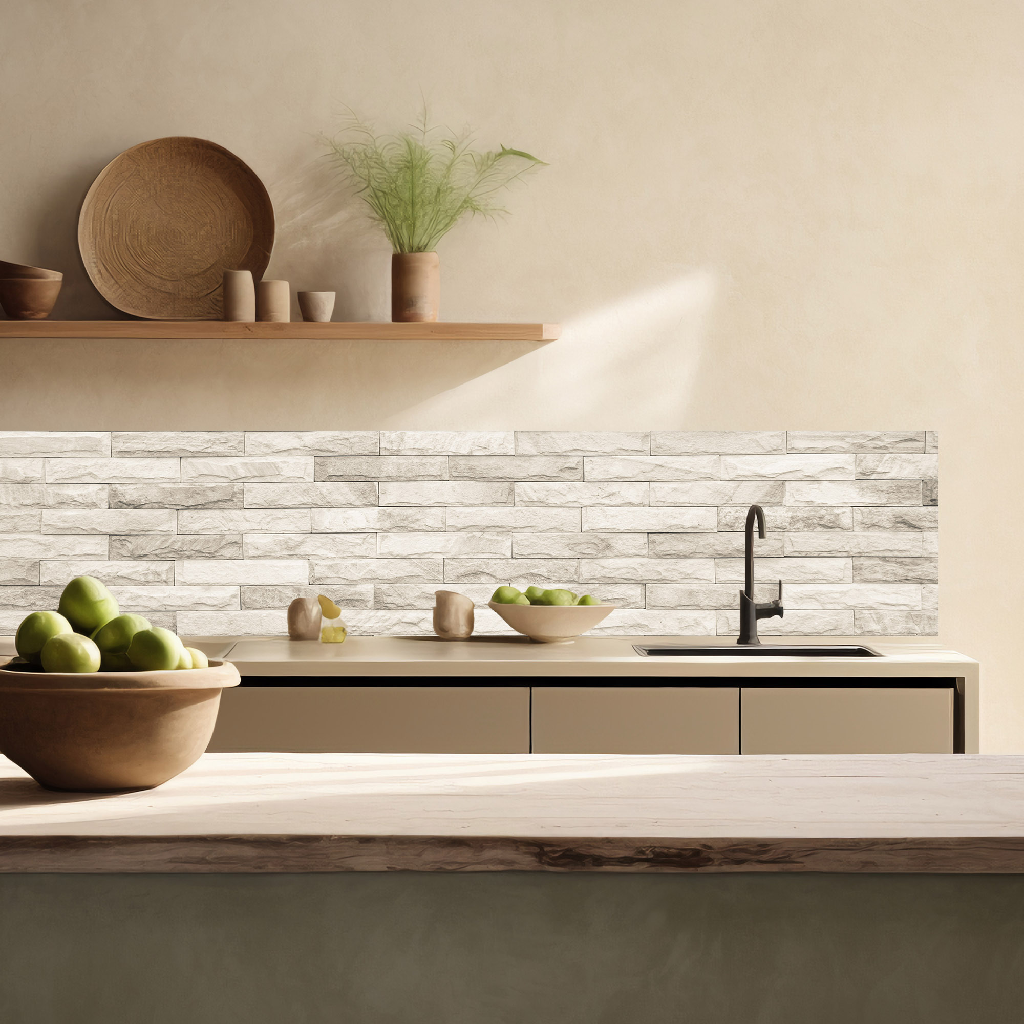 Lupia Pannello Paraschizzi Schienale Cucina stampato MATTONI WHITE - Foto 33 di 42