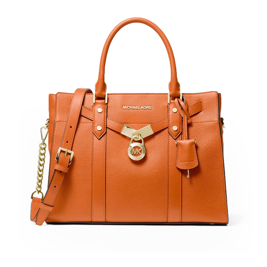 michael kors orange and white purse