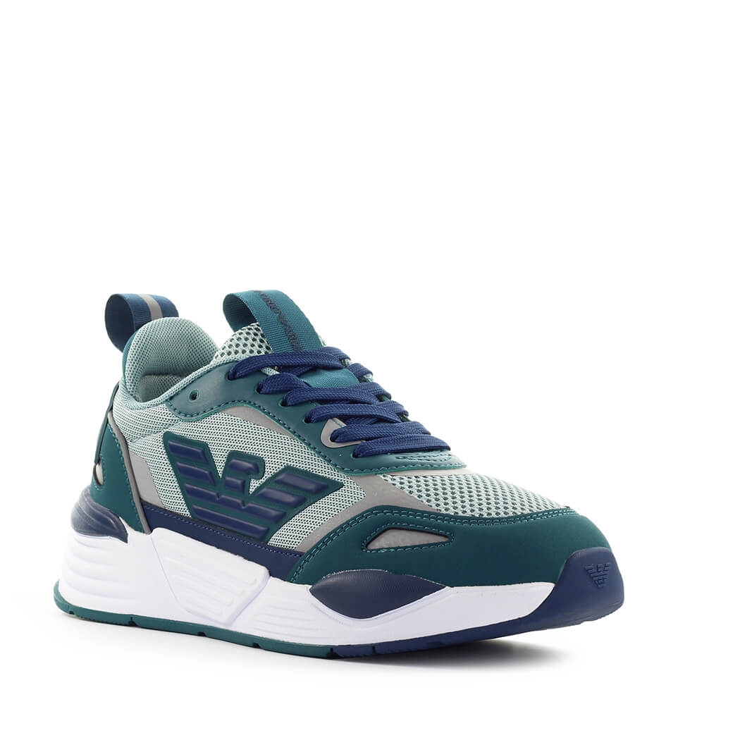 emporio armani mesh sneakers with contrasting details