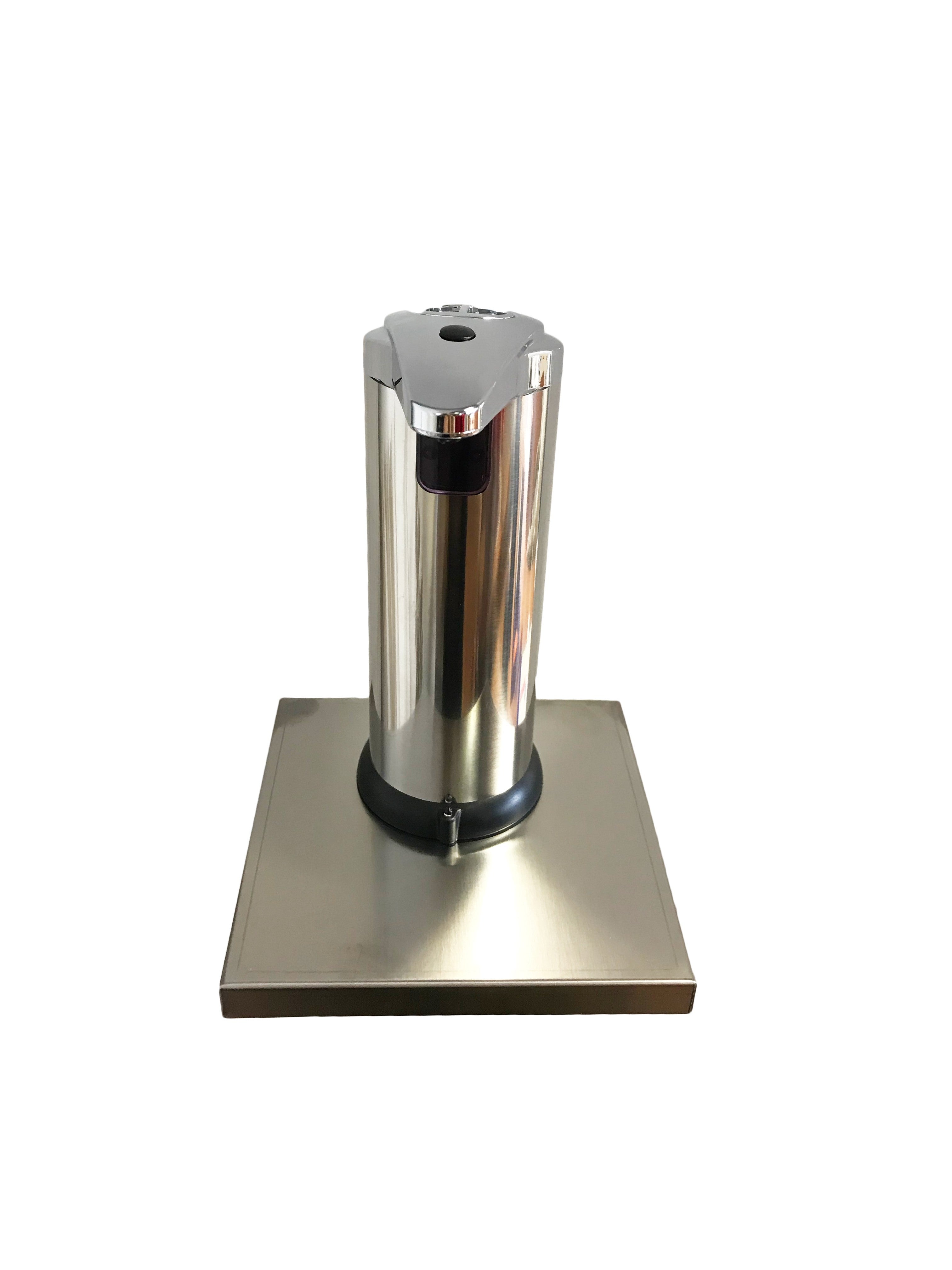 Image of Dispenser erogatore sapone/gel con fotocellula sensore in acciaio inox con mensola