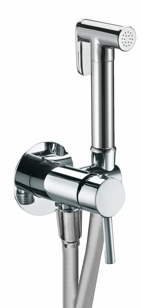 Image of Kit doccetta bidet per wc con miscelatore in ottone completo silve 120