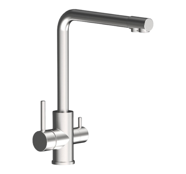 Image of Miscelatore in acciaio inox con attacco depuratore doppia uscita