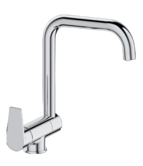 Miscelatore per cucina sottofinestra abbattibile