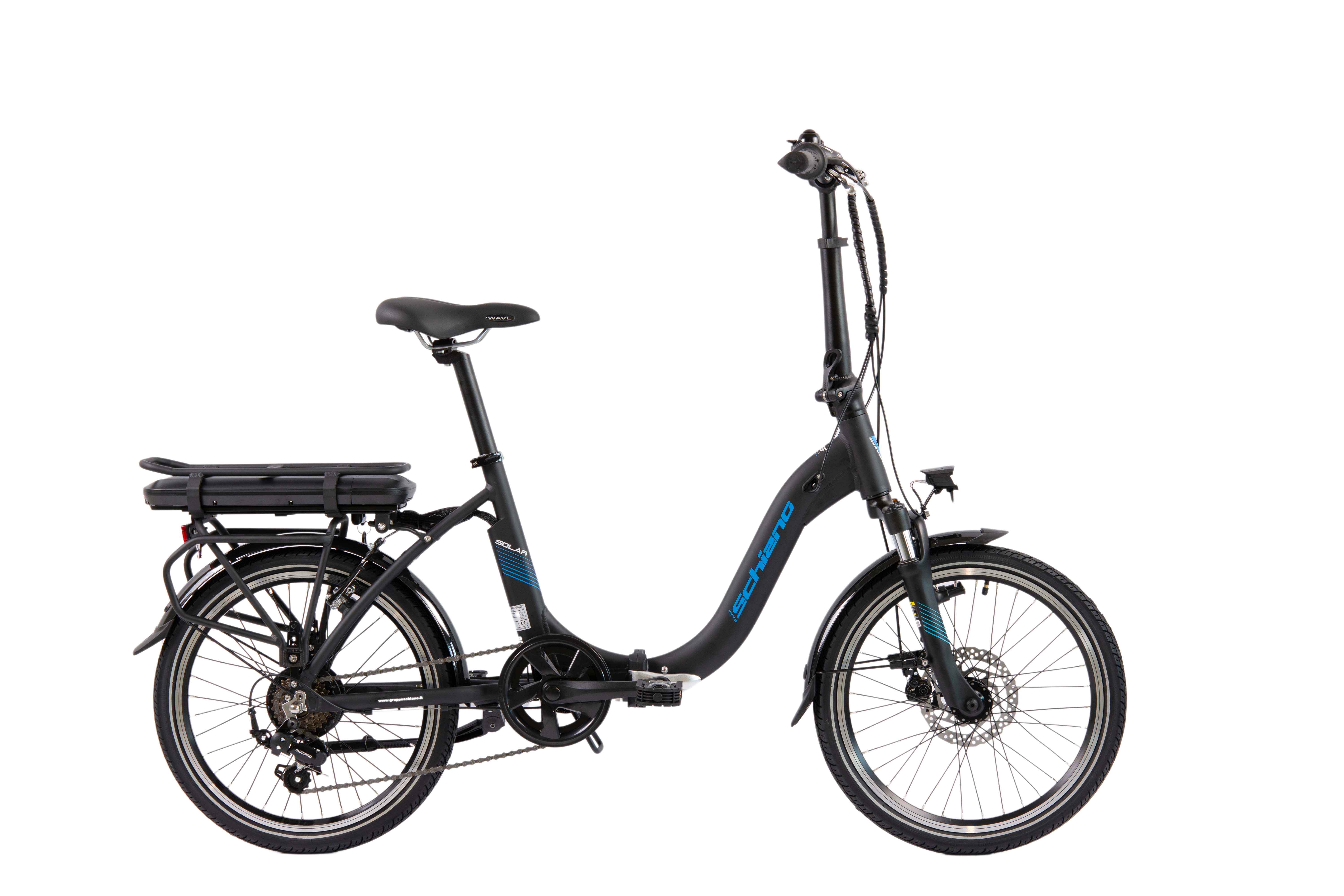 Image of F.LLI SCHIANO SOLAR E-Bike Pieghevole per Adulti con Motore 250W e Batteria al Litio 36V 10.4Ah estraibile, Display LCD