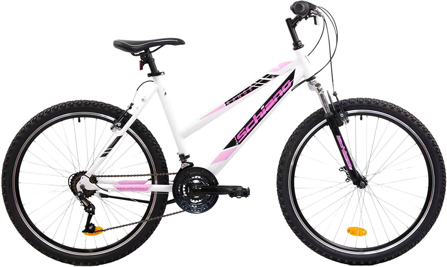 F.LLI SCHIANO RANGE 26" donna mountain bike telaio in alluminio ammortizzata 18 velocitÃ  rosa