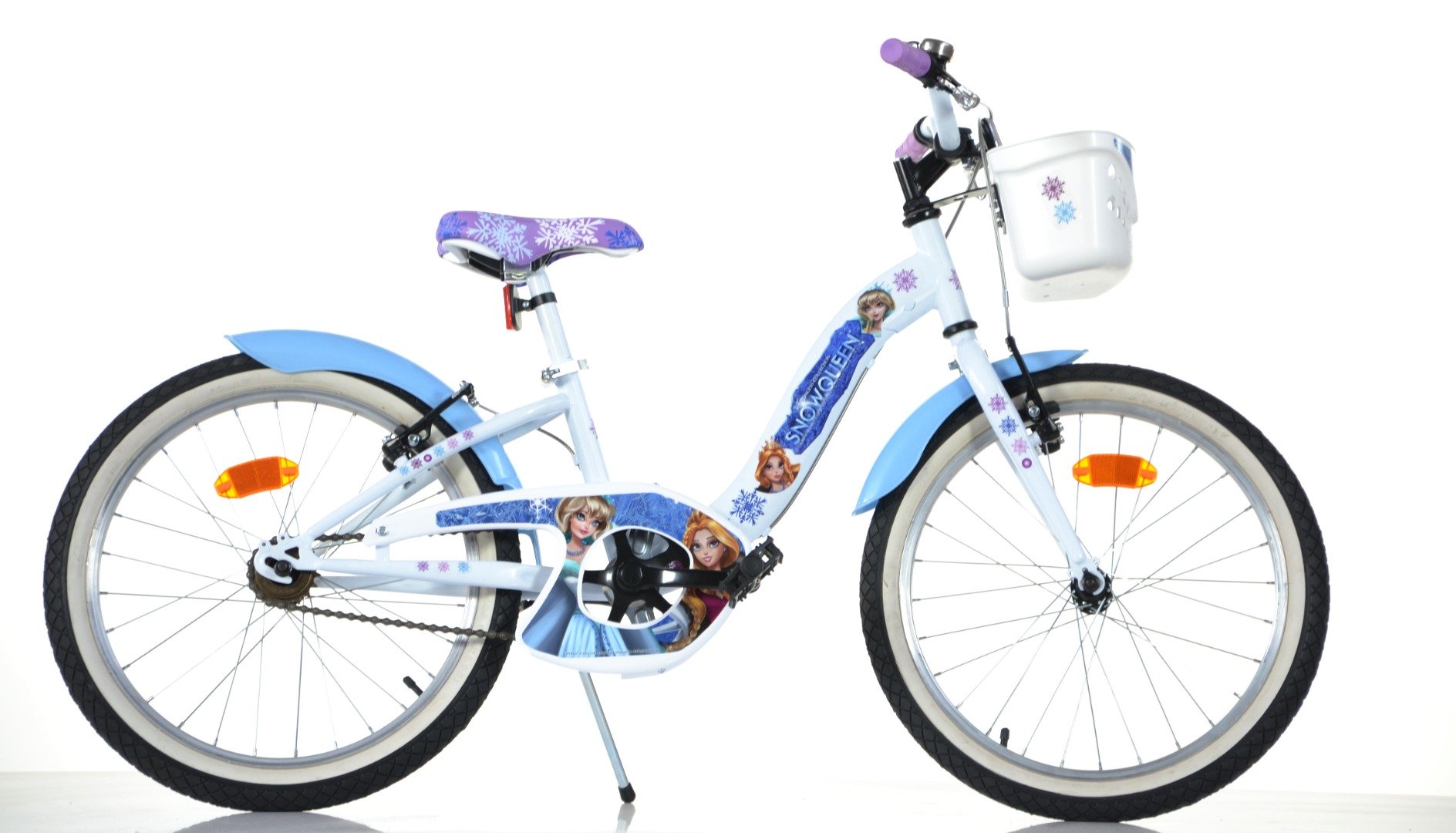 Image of SCH SNOW QUEEN 20&quot;, bicicletta per bambini, adatta tra i 6 e i 10 anni, per altezza tra 120 e 155 cm, con cestino, campa