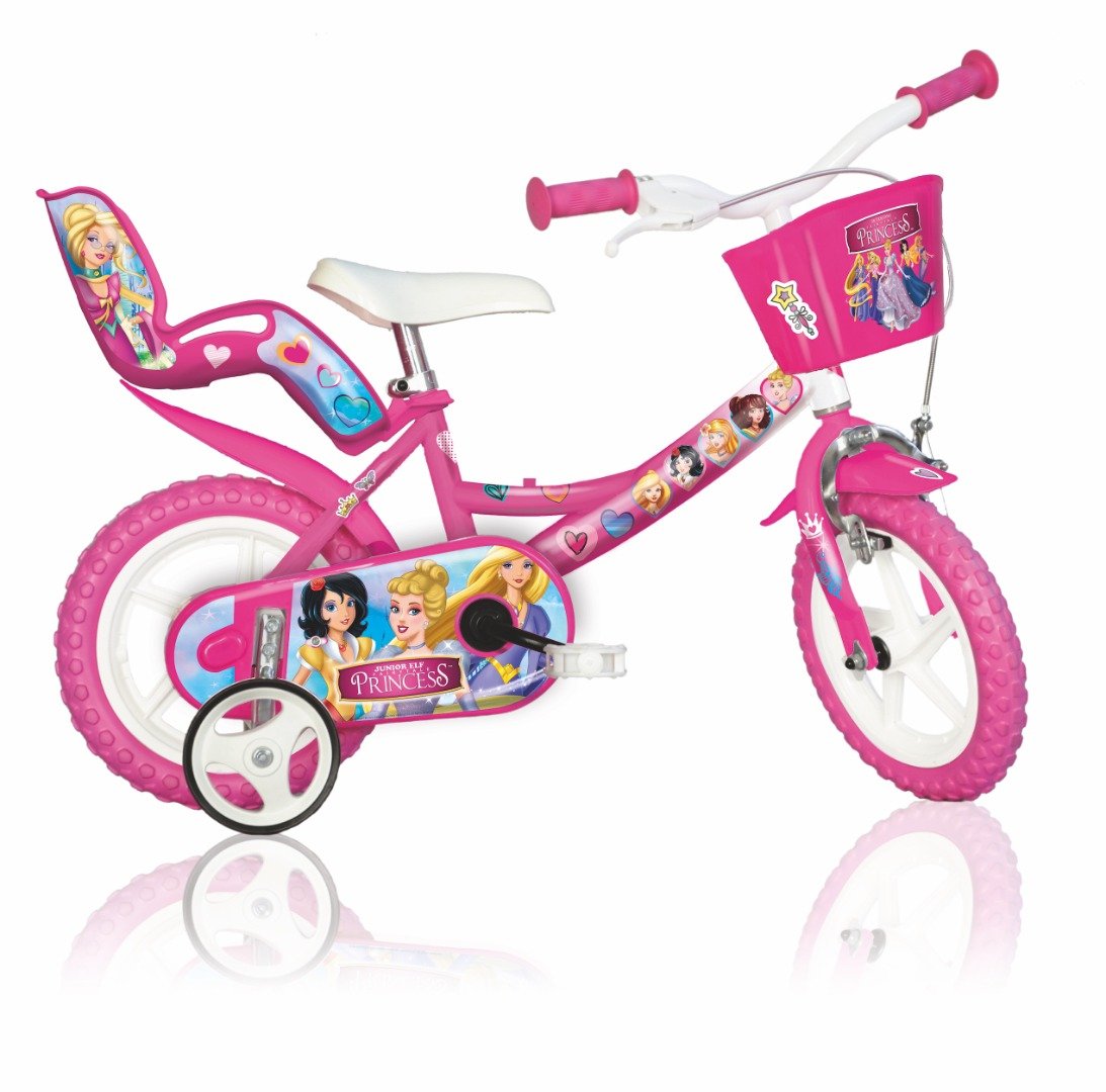 Image of SCH PRINCESS 12&quot;, bicicletta per bambini, adatta a bambini tra i 3 e i 5 anni, per altezza tra 85 e 105 cm, cestino, tro