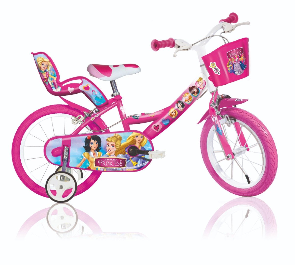 Image of SCH PRINCESS 16&quot;, bicicletta per bambini, adatta ad etÃ  tra i 5 e i 7 anni, per altezza tra 105 e 135 cm, con cestino