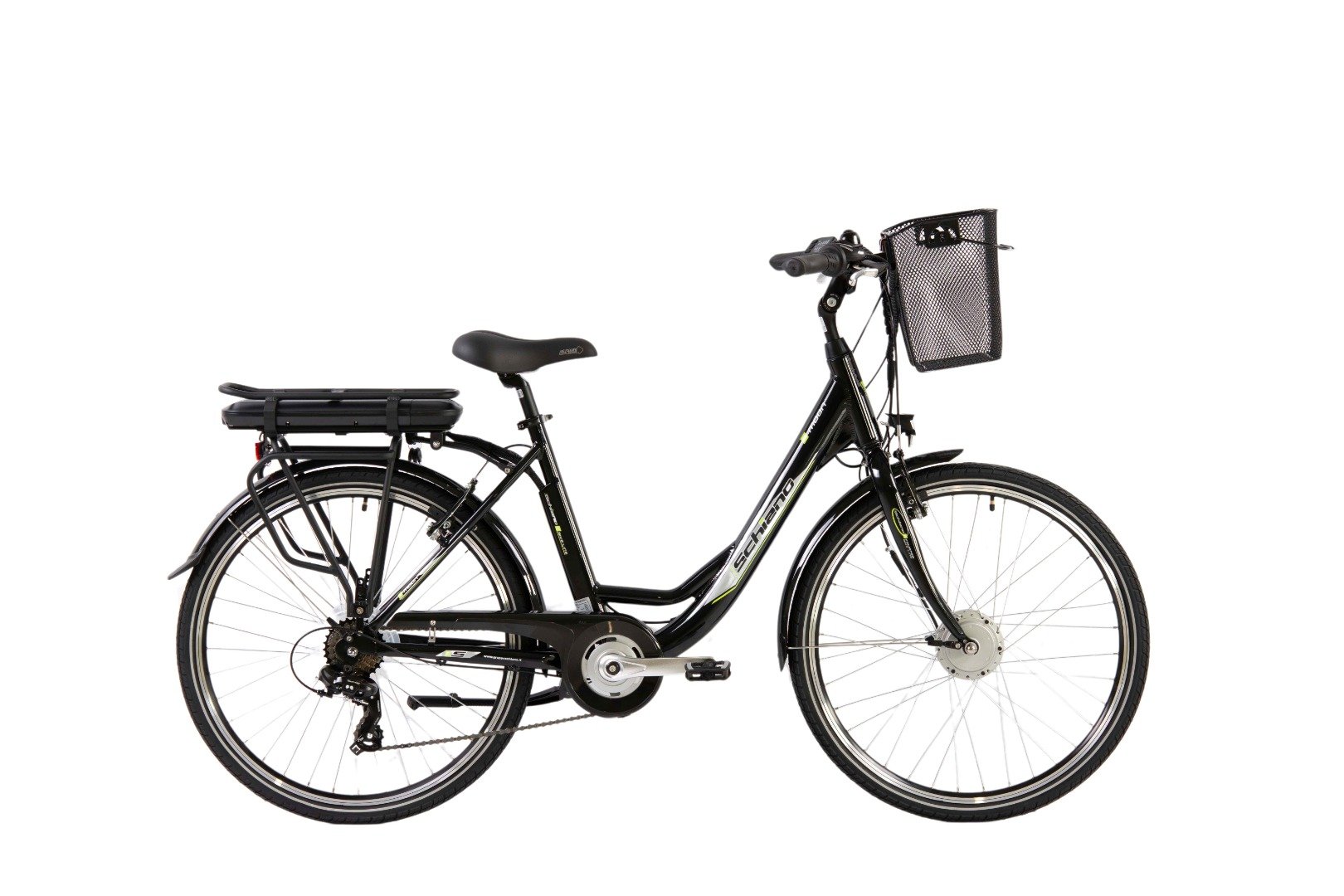 Image of F.LLI SCHIANO E-MOON 26" bicicletta elettrica da cittÃ  per adulti, per uomo donna, con motore elettrico batteria sul