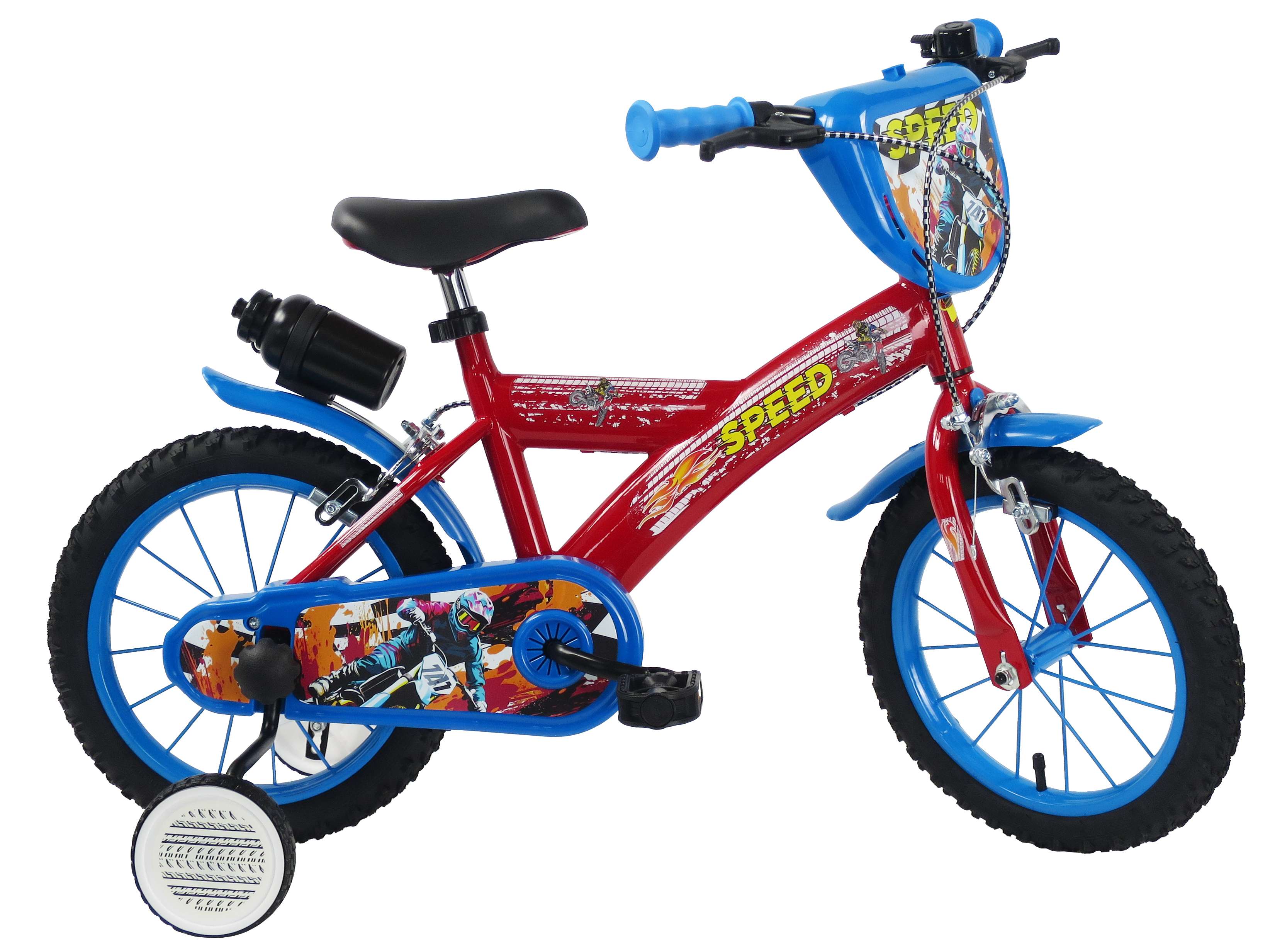 Image of SCH SPEED 14&quot;, bicicletta per bambini, adatta a bambini tra i 4 e i 6 anni, per altezza tra 100 e 120 cm, con campanello