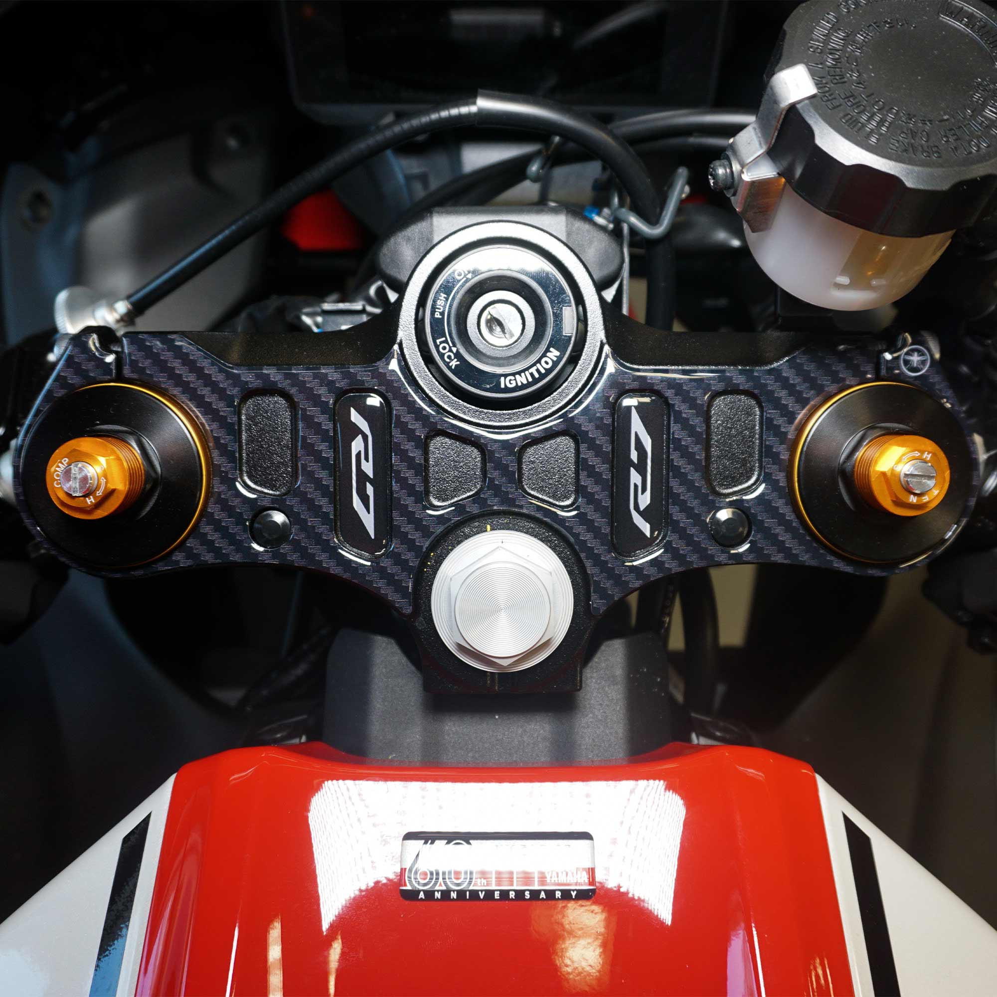 PROTEZIONE gel 3D PIASTRA FORCELLA compatibile MOTO KAWASAKI ZX-10R 2006-2010