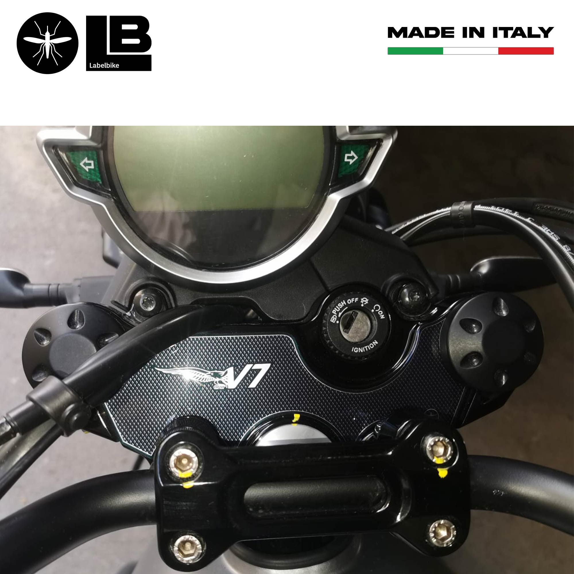 Resin Bike Tank-Aufkleber Für Moto Guzzi V7 850 2021 – 3D Harz, Made In Italy, Schützt Vor Kratzern
