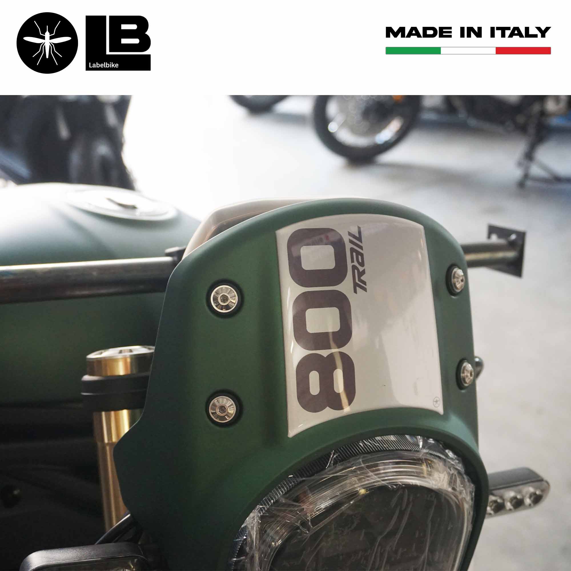 Resin Bike Tank-Aufkleber Für Benelli Leoncino 500 & Trail 500 (2017-2020) - 3D-Harz, Made In Italy