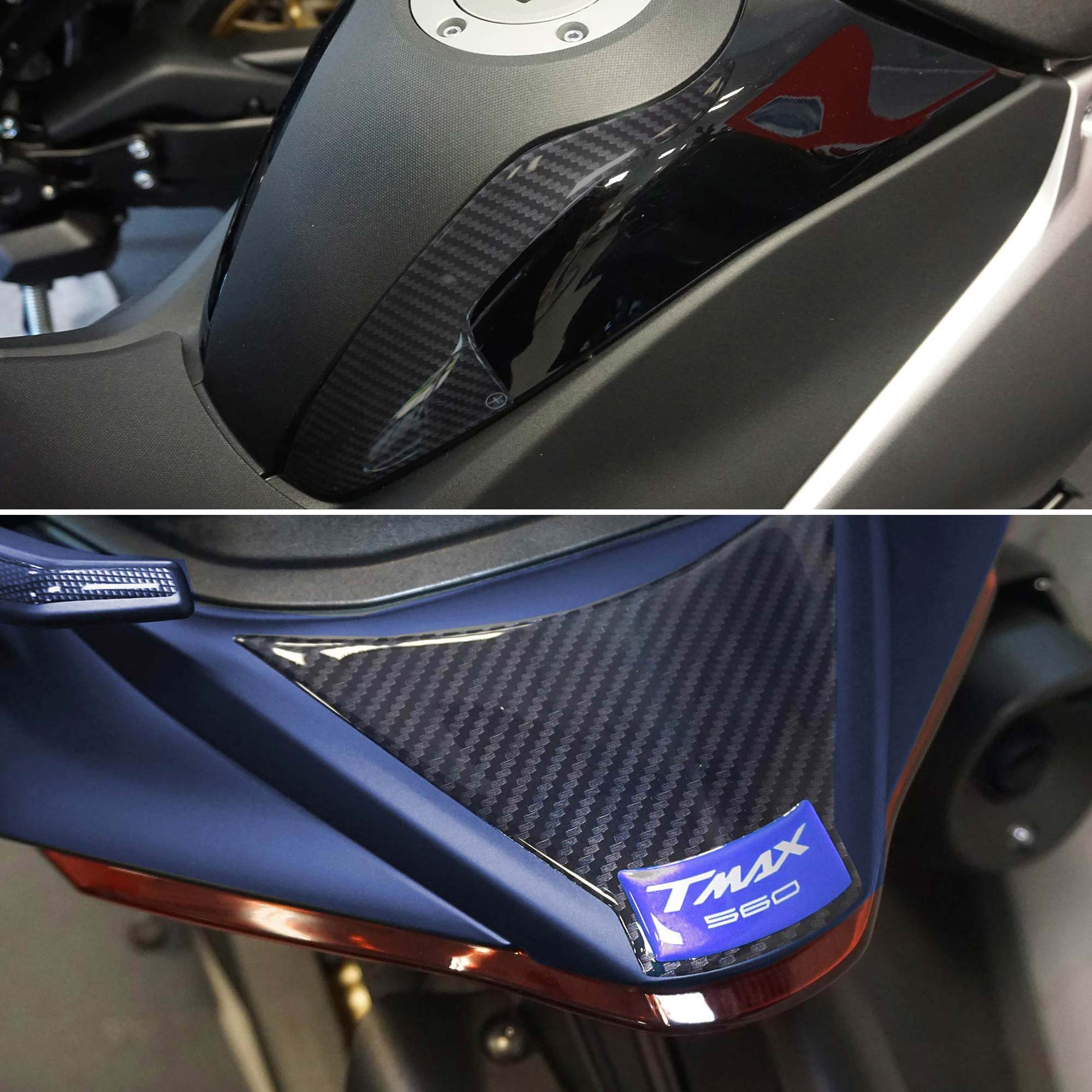 Stickers Kit 3D Blue Guards Scooter Compatible With Yamaha Tmax 560 2022- 2023