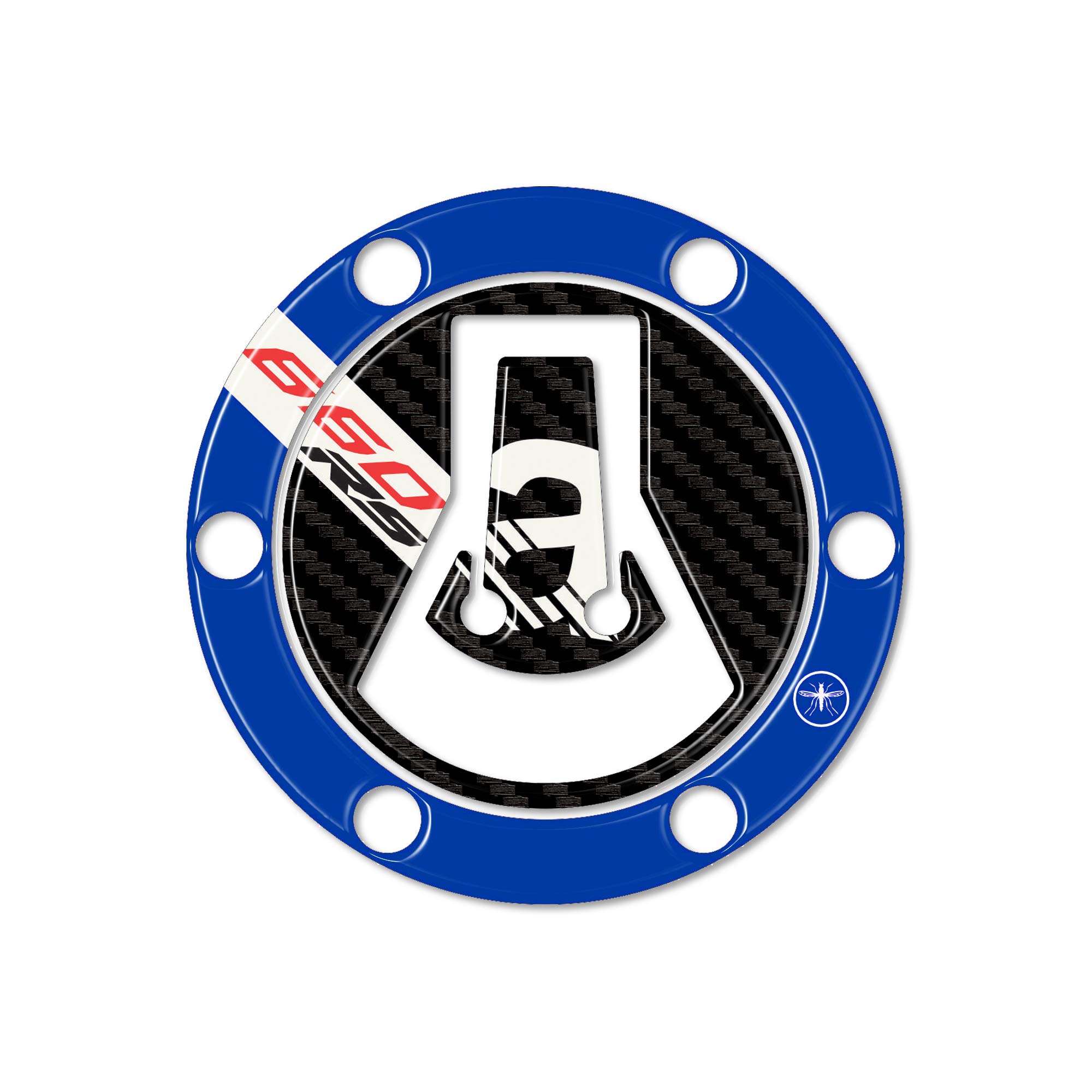 labelbike - Adesivo 3D Moto Tappo Serbatoio Protezione e Decorazione in Resina compatibile con Aprilia SR MAX