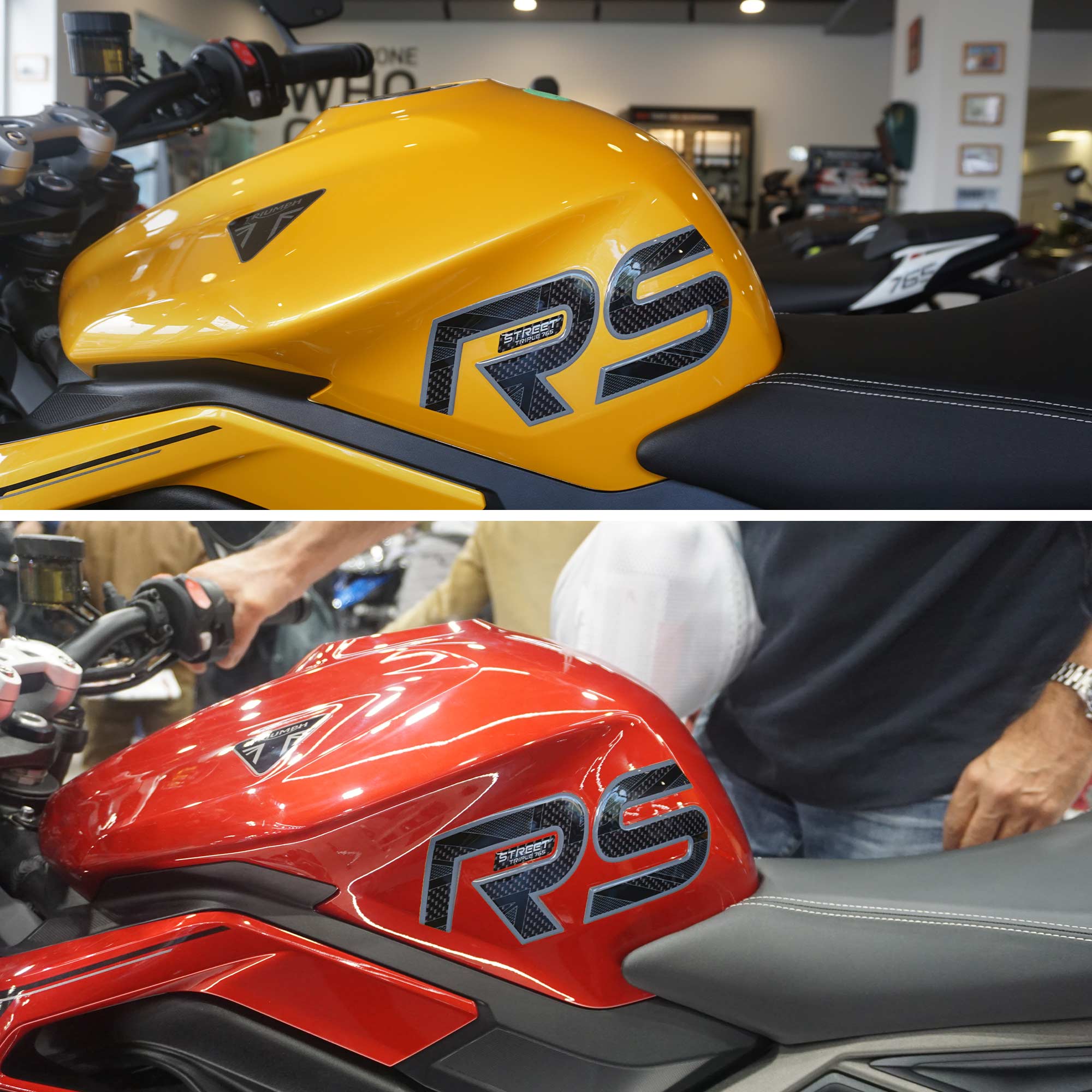 Labelbike 3D Tankdeckel-Aufkleber Aus Harz Für Triumph Motorrad – Carbon-Design
