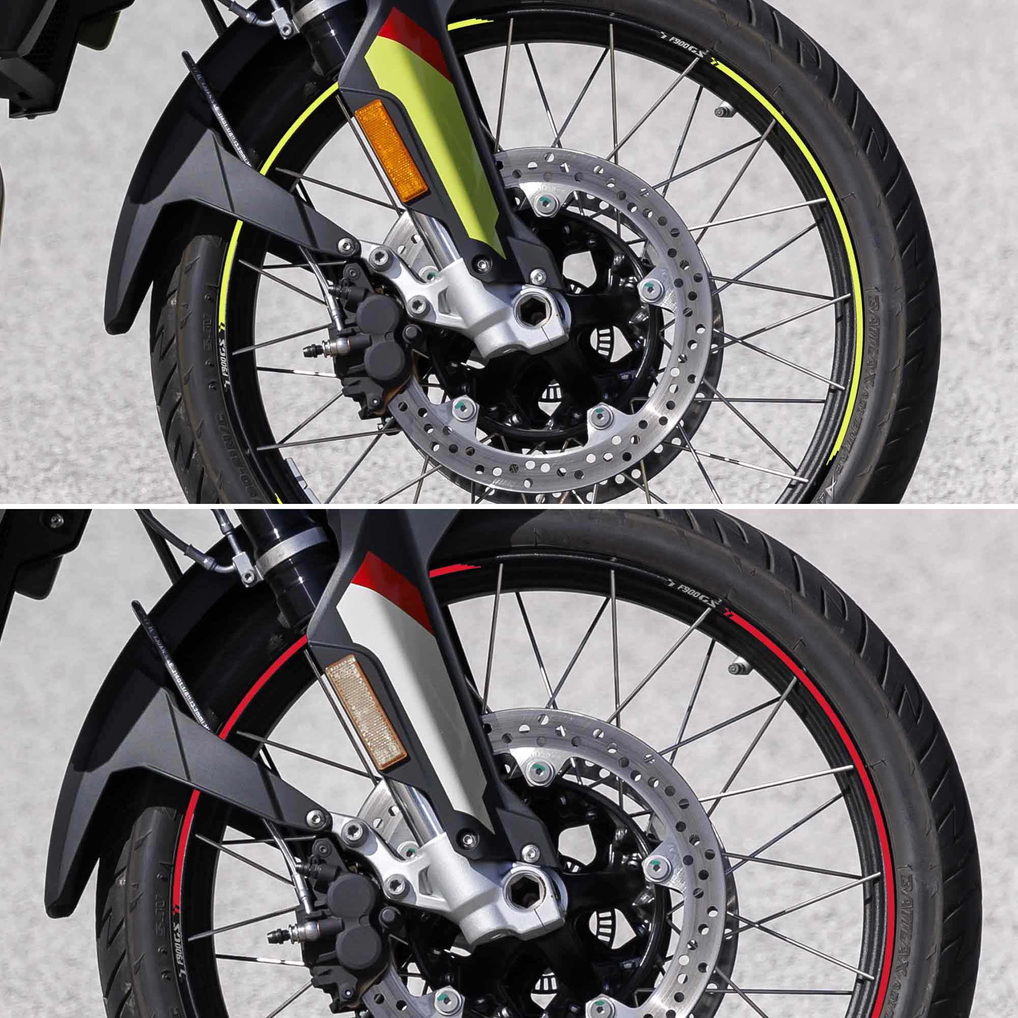Adesivo bordo cerchio cromato rosso moto auto design cerchioni adesivo