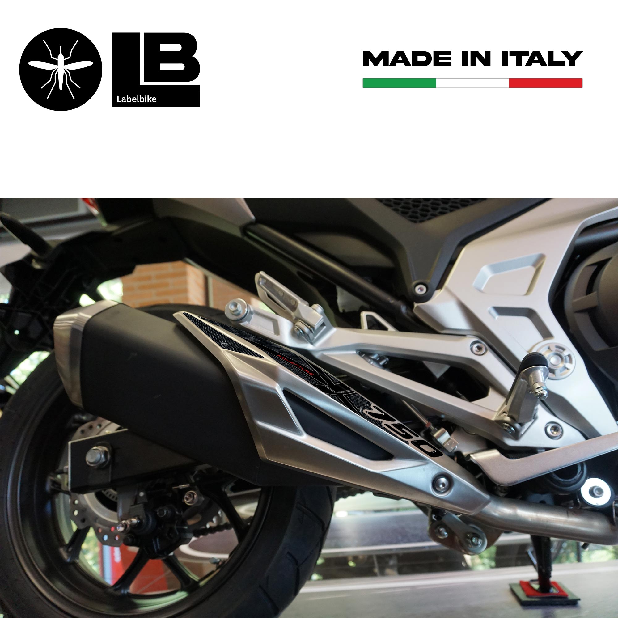 Labelbike Adesivo Resina 3D Protezione Carter Marmitta Per HONDA INTEGRA 750 (2016-2020) - Made In Italy