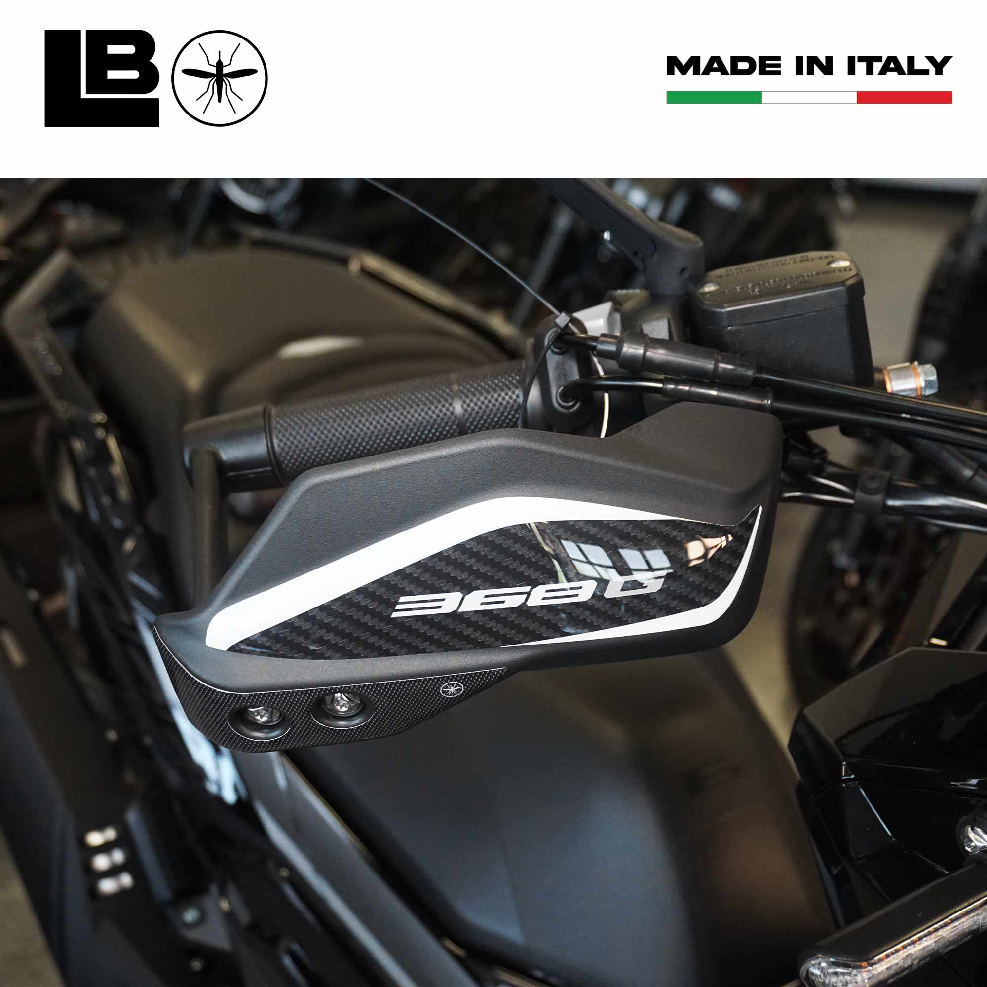 Labelbike 3D Aufkleber Handschützer Für Zontes 368 G - Carbonweiß Design