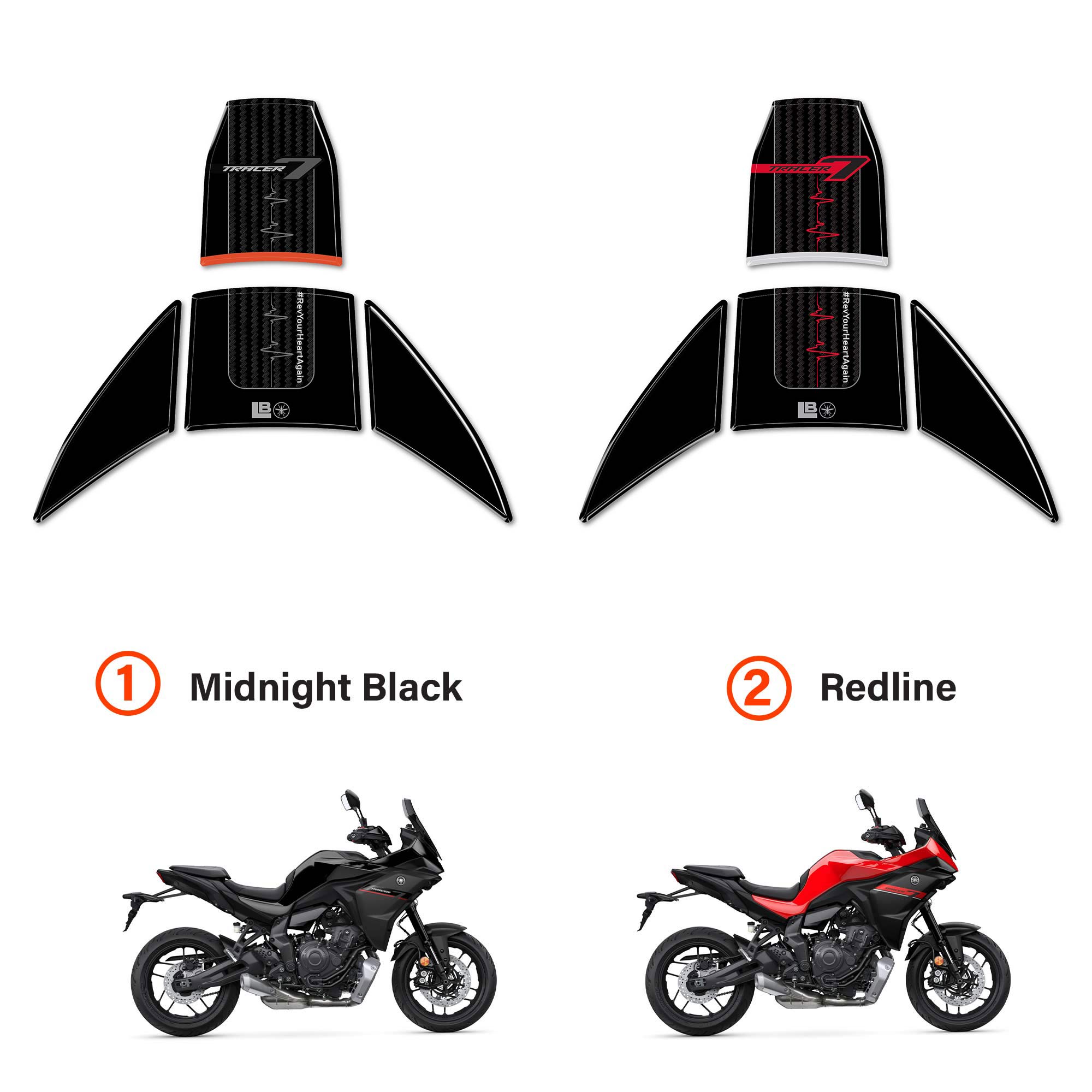 Sticker 3D Tank Pad Bike Protection Compatible With Yamaha tracer