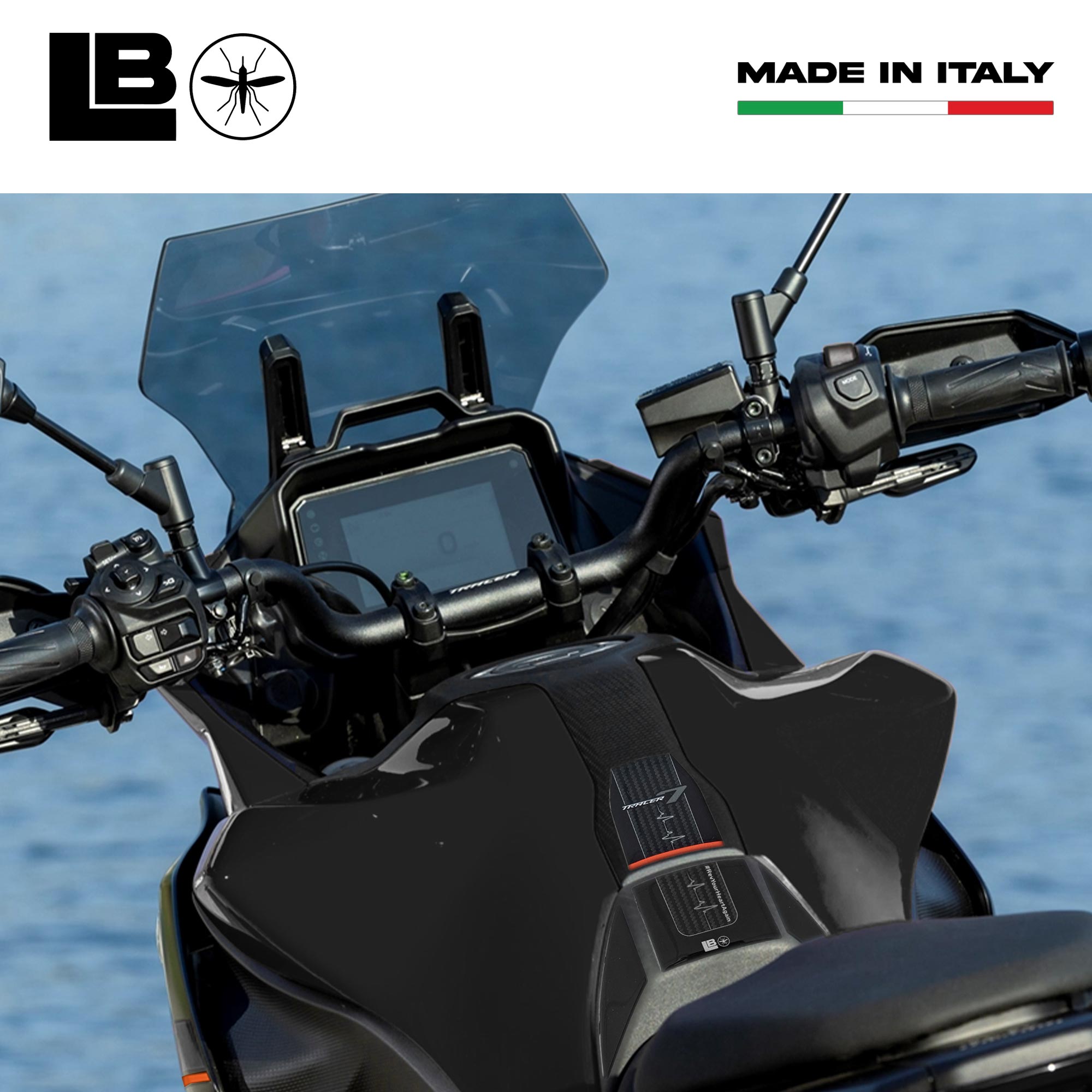Sticker 3D Tank Pad Bike Protection Compatible With Yamaha tracer