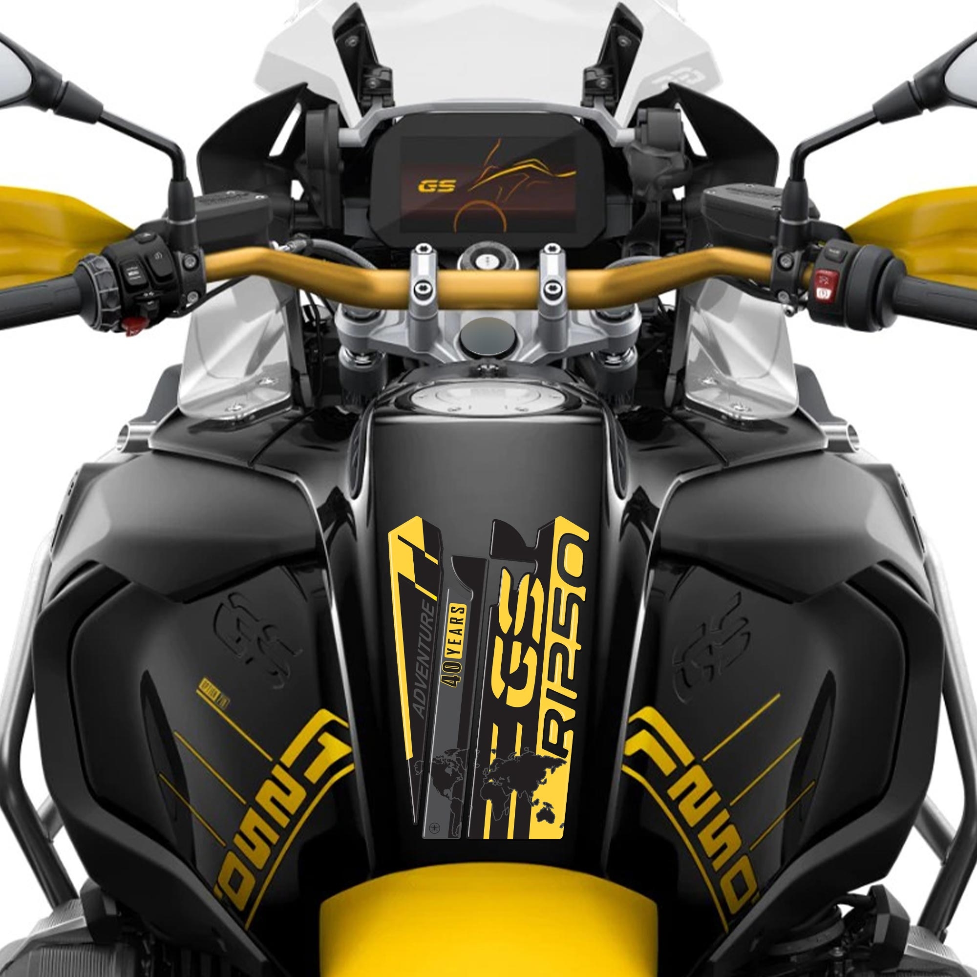 Paraserbatoio Adesivo In Resina 3D Per BMW R1200GS E Adventure, Effetto Tridimensionale, Made In Italy