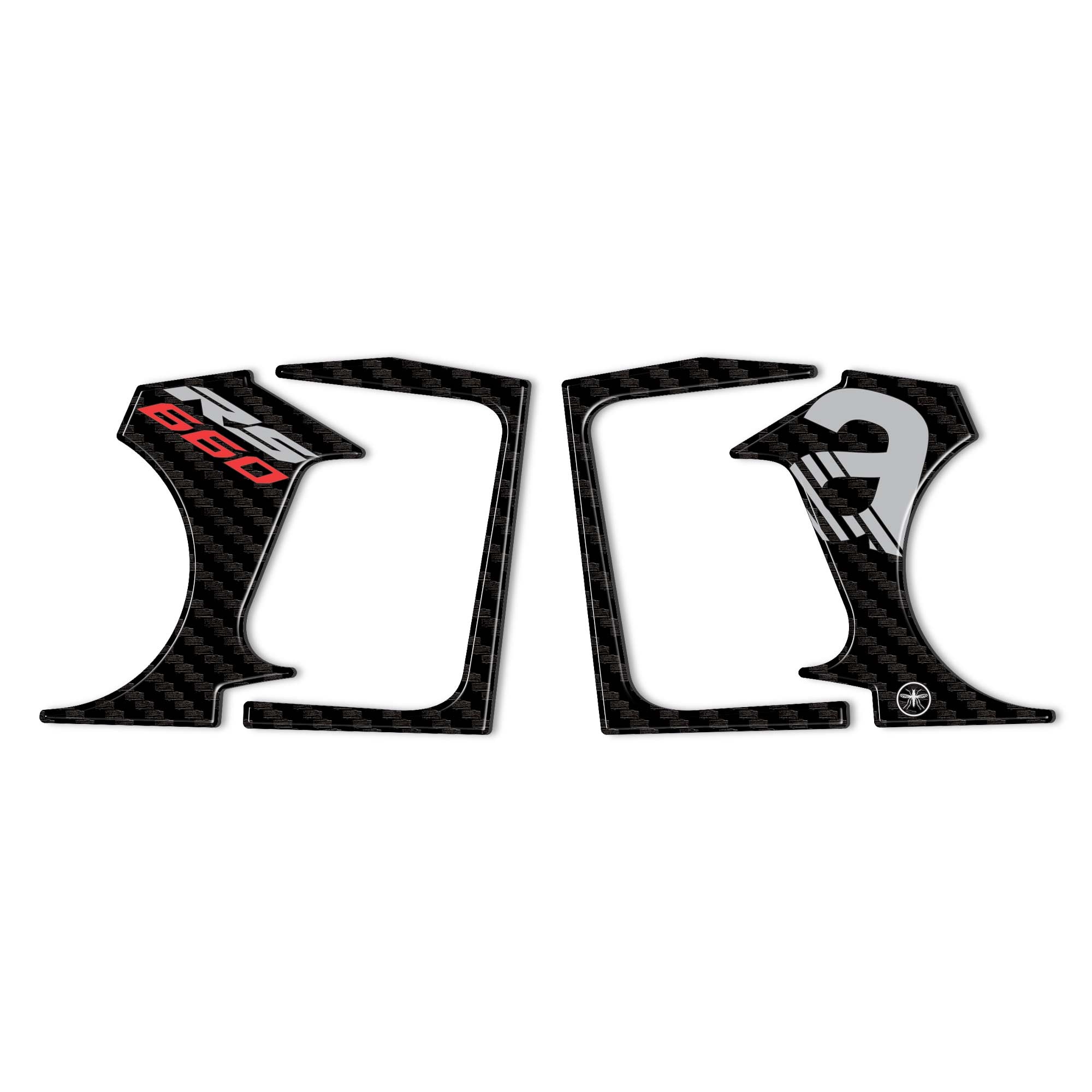 Autocollant Résine 3D Labelbike Pour Aprilia RS660 2020-2025 - Protection Et Décoration Plaque Fourche