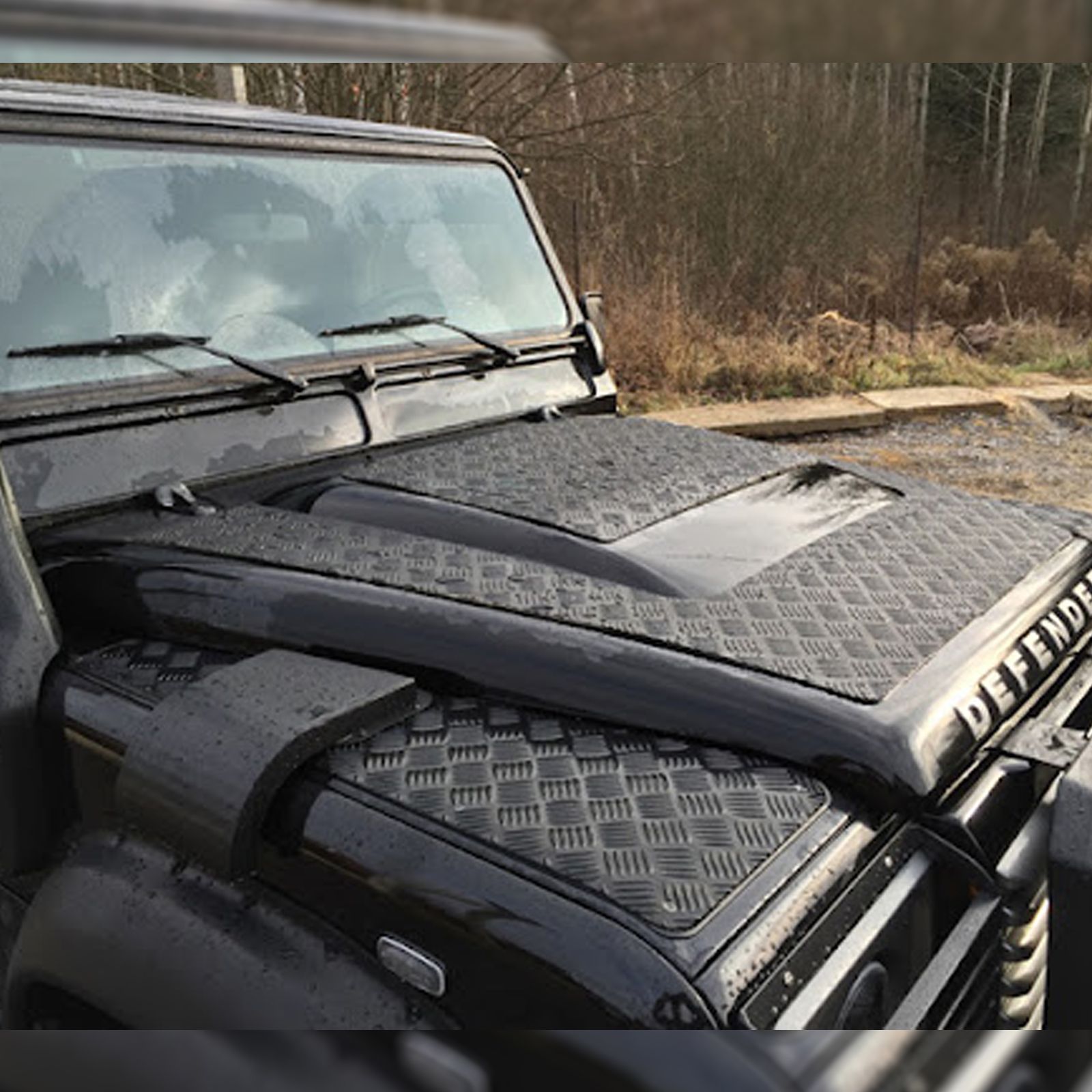 Adesivo Per Cofano Land Rover Defender 110 2020-2021 | Decorazione PVC 72x83 Cm | Bianco/Nero - Foto 4