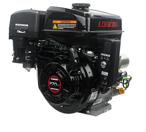 Loncin 除雪機 252cc イエロー LONCIN Motor Zylindrisch 25.4x80 252cc Komplett Benzin Mit Seilzug