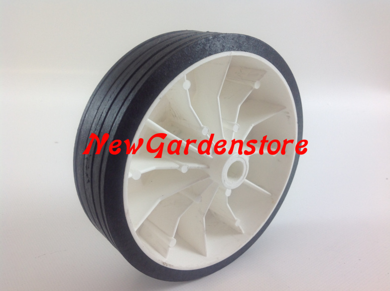 Rueda De Repuesto Para Cortacésped De 150 Mm – Diámetro Del Eje 12 Mm Y Distancia Entre Rodamientos 39 Mm, Incluye Tapa, Material PVC Resistente